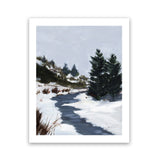 Shop Winter Trails Art Print-Abstract, Portrait, Purple, Rectangle, View All, WA-framed painted poster wall decor artwork