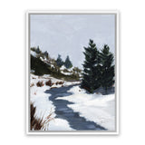 Shop Winter Trails Canvas Art Print-Abstract, Portrait, Purple, Rectangle, View All, WA-framed wall decor artwork