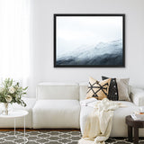 Shop Mountain Gradient Canvas Art Print-Abstract, Blue, Horizontal, Rectangle, View All, WA, White-framed wall decor artwork