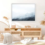 Shop Mountain Gradient Canvas Art Print-Abstract, Blue, Horizontal, Rectangle, View All, WA, White-framed wall decor artwork