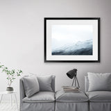 Shop Mountain Gradient Art Print-Abstract, Blue, Horizontal, Rectangle, View All, WA, White-framed painted poster wall decor artwork