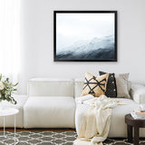 Shop Mountain Gradient Art Print-Abstract, Blue, Horizontal, Rectangle, View All, WA, White-framed painted poster wall decor artwork