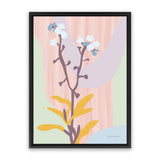 Shop Don't Forget Me Pastel Canvas Art Print-Florals, Pink, Portrait, Rectangle, View All, WA-framed wall decor artwork