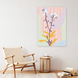 Shop Don't Forget Me Pastel Canvas Art Print-Florals, Pink, Portrait, Rectangle, View All, WA-framed wall decor artwork