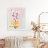 Shop Don't Forget Me Pastel Art Print-Florals, Pink, Portrait, Rectangle, View All, WA-framed painted poster wall decor artwork