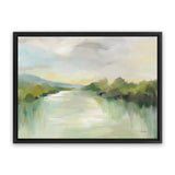 Shop April River Canvas Art Print-Abstract, Green, Horizontal, Landscape, Rectangle, View All, WA-framed wall decor artwork