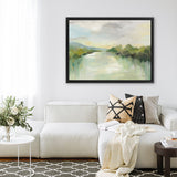 Shop April River Canvas Art Print-Abstract, Green, Horizontal, Landscape, Rectangle, View All, WA-framed wall decor artwork