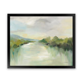 Shop April River Art Print-Abstract, Green, Horizontal, Rectangle, View All, WA-framed painted poster wall decor artwork
