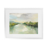 Shop April River Art Print-Abstract, Green, Horizontal, Rectangle, View All, WA-framed painted poster wall decor artwork