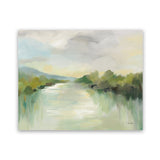 Shop April River Art Print-Abstract, Green, Horizontal, Rectangle, View All, WA-framed painted poster wall decor artwork