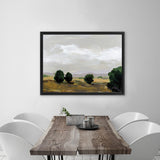 Shop Autumn Fields Canvas Art Print-Abstract, Green, Grey, Horizontal, Landscape, Rectangle, View All, WA-framed wall decor artwork