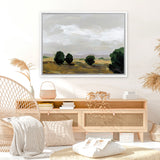 Shop Autumn Fields Canvas Art Print-Abstract, Green, Grey, Horizontal, Landscape, Rectangle, View All, WA-framed wall decor artwork