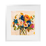 Shop Boho Blooms (Square) Art Print-Florals, Orange, Square, View All, WA, Yellow-framed painted poster wall decor artwork