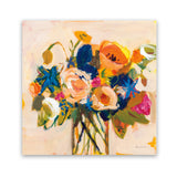 Shop Boho Blooms (Square) Art Print-Florals, Orange, Square, View All, WA, Yellow-framed painted poster wall decor artwork