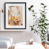 Shop Cowgirl Art Print-Abstract, Portrait, Rectangle, View All, WA, Yellow-framed painted poster wall decor artwork