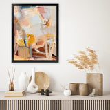 Shop Cowgirl Art Print-Abstract, Portrait, Rectangle, View All, WA, Yellow-framed painted poster wall decor artwork