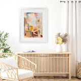 Shop Cowgirl Art Print-Abstract, Portrait, Rectangle, View All, WA, Yellow-framed painted poster wall decor artwork