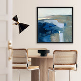 Shop Above the Waves (Square) Canvas Art Print-Abstract, Blue, Square, View All, WA-framed wall decor artwork