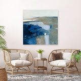 Shop Above the Waves (Square) Canvas Art Print-Abstract, Blue, Square, View All, WA-framed wall decor artwork