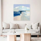Shop Sand and Sky (Square) Canvas Art Print-Abstract, Blue, Square, View All, WA-framed wall decor artwork