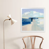Shop Sand and Sky (Square) Art Print-Abstract, Blue, Square, View All, WA-framed painted poster wall decor artwork