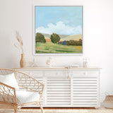 Shop Early Spring (Square) Canvas Art Print-Abstract, Blue, Green, Square, View All, WA-framed wall decor artwork