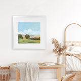 Shop Early Spring (Square) Art Print-Abstract, Blue, Green, Square, View All, WA-framed painted poster wall decor artwork