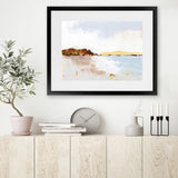 Shop Calm Water Art Print-Abstract, Horizontal, Landscape, Neutrals, Rectangle, View All, WA-framed painted poster wall decor artwork