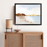 Shop Calm Water Art Print-Abstract, Horizontal, Landscape, Neutrals, Rectangle, View All, WA-framed painted poster wall decor artwork