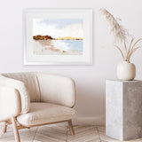 Shop Calm Water Art Print-Abstract, Horizontal, Landscape, Neutrals, Rectangle, View All, WA-framed painted poster wall decor artwork