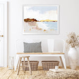 Shop Calm Water Art Print-Abstract, Horizontal, Landscape, Neutrals, Rectangle, View All, WA-framed painted poster wall decor artwork
