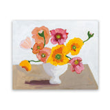 Shop Sorbet Poppies I Art Print-Florals, Horizontal, Rectangle, View All, WA, Yellow-framed painted poster wall decor artwork