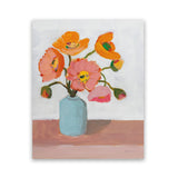 Shop Sorbet Poppies II Art Print-Florals, Orange, Pink, Portrait, Rectangle, View All, WA-framed painted poster wall decor artwork
