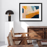 Shop Golden Gate Art Print-Abstract, Blue, Horizontal, Orange, Rectangle, View All, WA-framed painted poster wall decor artwork
