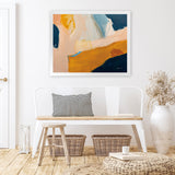 Shop Golden Gate Art Print-Abstract, Blue, Horizontal, Orange, Rectangle, View All, WA-framed painted poster wall decor artwork