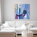 Shop Periwinkle (Square) Canvas Art Print-Abstract, Purple, Square, View All, WA-framed wall decor artwork