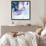 Shop Abstract Layers II Purple (Square) Canvas Art Print-Abstract, Purple, Square, View All, WA-framed wall decor artwork