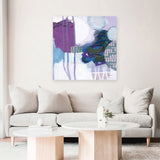 Shop Abstract Layers IV Purple (Square) Canvas Art Print-Abstract, Purple, Square, View All, WA-framed wall decor artwork