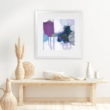 Shop Abstract Layers IV Purple (Square) Art Print-Abstract, Purple, Square, View All, WA-framed painted poster wall decor artwork