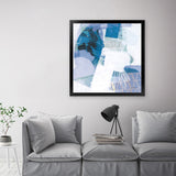 Shop Abstract Layers III Blue (Square) Art Print-Abstract, Blue, Purple, Square, View All, WA-framed painted poster wall decor artwork