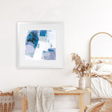 Shop Abstract Layers III Blue (Square) Art Print-Abstract, Blue, Purple, Square, View All, WA-framed painted poster wall decor artwork