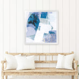 Shop Abstract Layers III Blue (Square) Art Print-Abstract, Blue, Purple, Square, View All, WA-framed painted poster wall decor artwork