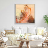 Shop Abstract Layers II Sunrise (Square) Canvas Art Print-Abstract, Orange, Square, View All, WA-framed wall decor artwork