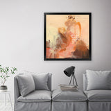 Shop Abstract Layers II Sunrise (Square) Art Print-Abstract, Orange, Square, View All, WA-framed painted poster wall decor artwork