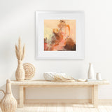 Shop Abstract Layers II Sunrise (Square) Art Print-Abstract, Orange, Square, View All, WA-framed painted poster wall decor artwork