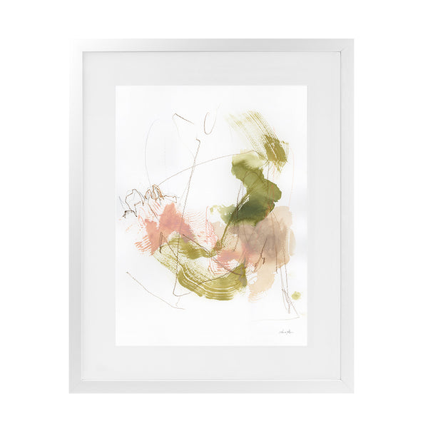 Shop Palette of Spring I Art Print-Abstract, Green, Portrait, Rectangle, View All, WA, White-framed painted poster wall decor artwork
