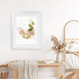 Shop Palette of Spring I Art Print-Abstract, Green, Portrait, Rectangle, View All, WA, White-framed painted poster wall decor artwork