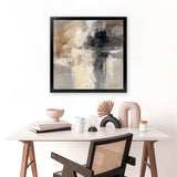 Shop Wings (Square) Art Print-Abstract, Black, Grey, Square, View All, WA-framed painted poster wall decor artwork