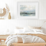 Shop Dreams of the Ocean Art Print-Abstract, Green, Horizontal, Rectangle, View All, WA-framed painted poster wall decor artwork