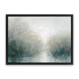 Shop Still Morning Canvas Art Print-Abstract, Green, Horizontal, Rectangle, View All, WA-framed wall decor artwork